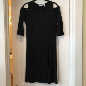 NWOT - Susan Graver Black Cold Shoulder Dress